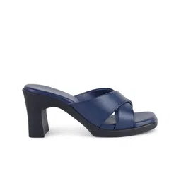 LOUIS STITCH Women Open Toe Block Heel Mules image 3