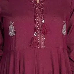 nandi Rayon Blend Stitched Flared/A-line Gown image 5