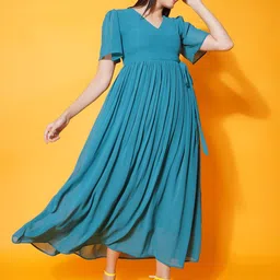 BAESD Georgette Wrap Maxi Dress-picture-20