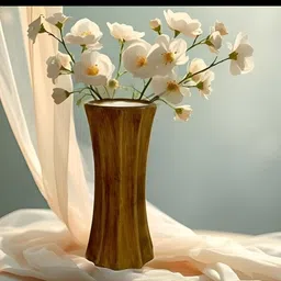 LASAKI Vanya Brown Textured Ceramic Flower Vase-image-25