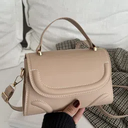 CORSICA Women Solid Structured Leather Sling Bag image 3