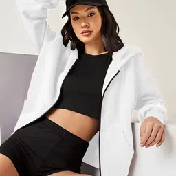 Moda Rapido Women Fleece Lightweight Open Front Jacket-picture-23
