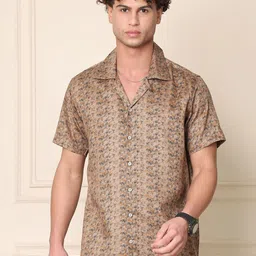 THE BEETEL HOUSE Men Floral Sheer Printed Casual Shirt-image-77