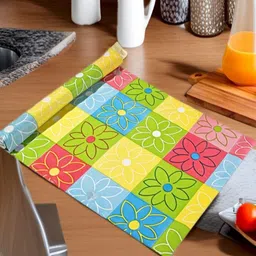 REVEXO Green & Blue Printed Water-Resistant Shelf Liner-picture-36