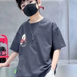 Xsole Boys Graphic Printed Round Neck Cotton Oversized T-shirt-picture-21