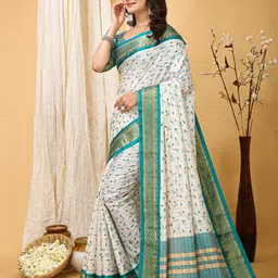 Rangtulika Ethnics Floral Zari Saree image 4