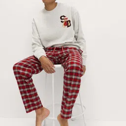 Marks & Spencer Printed Tshirt With Pyjamas image 3