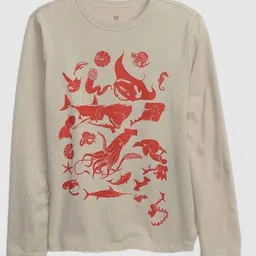 GAP Boys Graphic Printed Crew Neck Pure Cotton T-shirt-picture-24