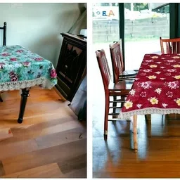 kashhtu Polyester 6 Seater Floral Table Cover-picture-17