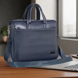 Kenneth Cole Unisex Textured Laptop Bag with Adjustable Shoulder Strap-picture-18