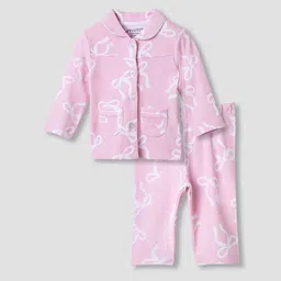 Juniors by Babyshop Girls Printed Pure Cotton Night suit-image-56