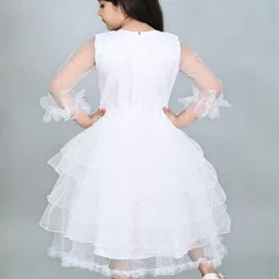 IKONIC FASHION Girls White Dresses image 2