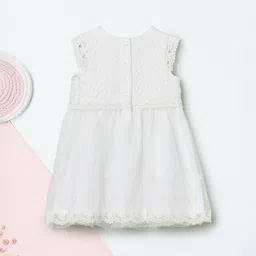 max Girls Self Design Sleeveless Sequined Fit & Flare Dress image 2