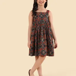 Fabindia Floral Print Fit & Flare Dress-image-53