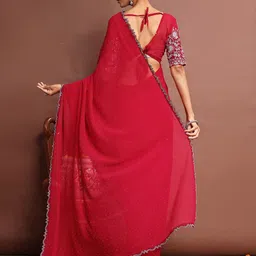 Dori Embellished Border Beads and Stones Saree image 4