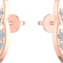 avsar Rose Gold 14kt Cubic Zirconia Stud Earring image 2