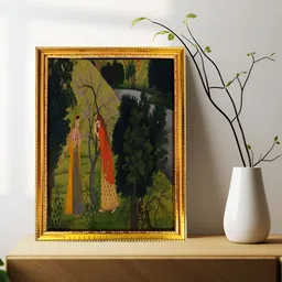 blinkart Green & Grey Lord Radha Religious Wall Art image 4