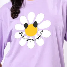 TQH Women Pack of 2 Graphic Printed Round Neck Oversized T-shirts image 4