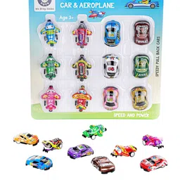 Aditi Toys Unisex Set Of 12 Car & Aero Plane Toy Vehicles image 1