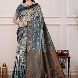 Vmdesigns Woven Design Zari Art Silk Handloom Banarasi Saree-picture-31