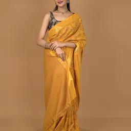 HELLA FASHIONS Woven Design Zari Saree-picture-17