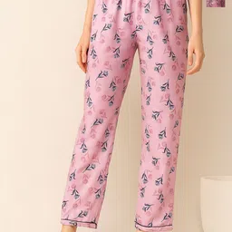 ETC Women Pack Of 2 Printed Mid-Rise Lounge Pants-image-49