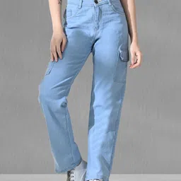 Mevan Women Classic Baggy Mid-Rise Stretchable Jeans-image-12