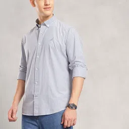 Nautica Pure Cotton Gingham Checked Slim Fit Casual Shirt image 4