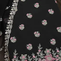 Soch Printed Silk Crepe Unstitched Dress Material image 4