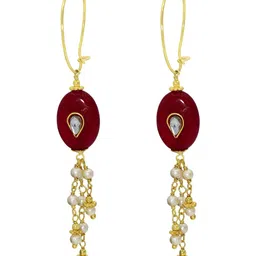 DZINETRENDZ Oval Drop Earrings-picture-10