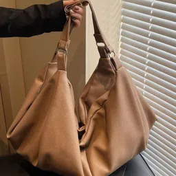 KPOP Women Solid Half Moon Shoulder Bag-picture-11