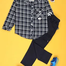 V-Mart Boys Checked Shirt with Trousers-image-40