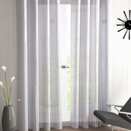 BELLA TRUE White 2 Pieces Transparent Long Door Curtains-picture-29