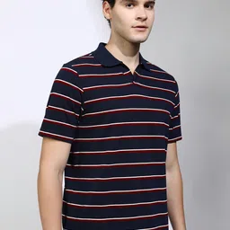 HIGHLANDER Men Striped Polo Collar T-shirt-picture-40
