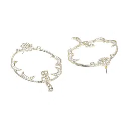 Anouk Kundan Studded Circular Shaped Drop Earrings image 4