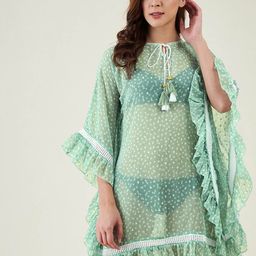 The Kaftan Company Women Self Design Sheer Mini Kaftan Coverup-picture-17