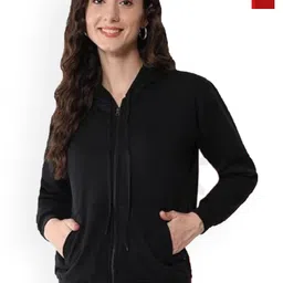 Funday Fashion Women Fleece Embroidered Jacket-image-89