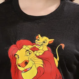 RANGRIWAZ Graphic Printed Round Neck Drop Shoulder Sleeves Linen crop T-shirt image 3