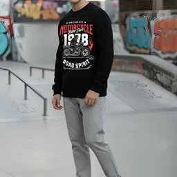 Moda Rapido Mens Printed Round Neck sweatshirt Regular Fit long sleeve-picture-40