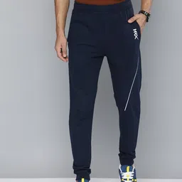 hrx by hrithik roshan Men Solid Blue Track Pants image 2