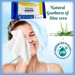 dyna 1 Pack (10 Pulls) XL easy bath wet wipes with Aloe Vera + (FREE fridge magnet) image 2