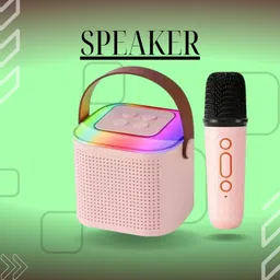 JOCR 10W Bluetooth Speaker Wireless Karaoke Mic Speaker with RGB Light speakersUY403 10 W Bluetooth Party Speaker-image-11