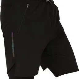 unbeatable Solid Men Black Regular Shorts, Gym Shorts, Sports Shorts, Running Shorts image 4