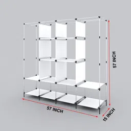 gtc 12 Shelves Storage Rack (88170) PP Collapsible Wardrobe image 4