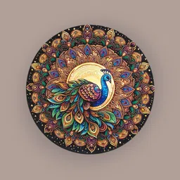 jiya art crafts PECOCK WALL HANGING image 2