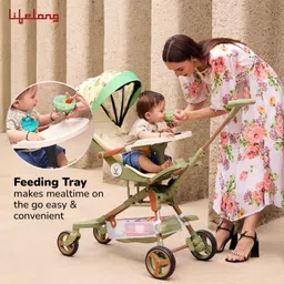 lifelong Cuppy Baby Magic Strollers with 360° Rotational Seat, Mosquito Net LLBSTR11 Stroller image 5