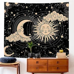 hasthip Sun and Moon Tapestry Aesthetic Moon Tapestry Black Dark Spiritual Tapestries Sun and Moon Tapestry Aesthetic Moon Tapestry Black Dark Spiritual Tapestries Tapestry image 3