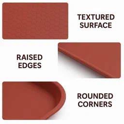 rk engineering works Fast Food Serving Trays Red Plastic, Set of 2 Tray image 3