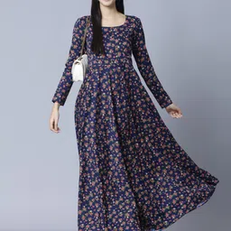 dhakre fashion Women Floral Print Viscose Rayon Anarkali Kurta-picture-24