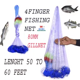 bimi hand made 4 FINGER 80 MM GILLNET SHISHA JAL Aquarium Fish Net-picture-26
